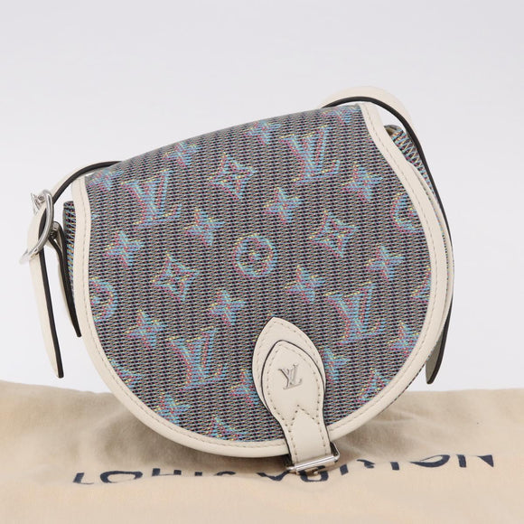 LOUIS VUITTON Monogram LV Pop Tumbutan Shoulder Bag Blue LV Auth 185489SAM
