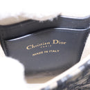 Christian Dior Trotter Canvas Saddle Chain Phone Holder Navy Gold Auth 185492M-17