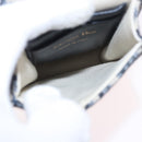 Christian Dior Trotter Canvas Saddle Chain Phone Holder Navy Gold Auth 185492M-11