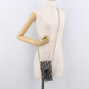 Christian Dior Trotter Canvas Saddle Chain Phone Holder Navy Gold Auth 185492M-21