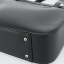 Burberrys Hand Bag Leather Black Silver Auth 185493A-9