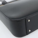 Burberrys Hand Bag Leather Black Silver Auth 185493A-14
