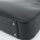 Burberrys Hand Bag Leather Black Silver Auth 185493A-15