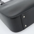 Burberrys Hand Bag Leather Black Silver Auth 185493A-16