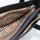 Burberrys Hand Bag Leather Black Silver Auth 185493A-17