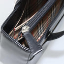Burberrys Hand Bag Leather Black Silver Auth 185493A-21