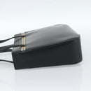 Burberrys Hand Bag Leather Black Silver Auth 185493A-3