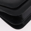 CELINE Horse Carriage Shoulder Bag Leather Black Gold Auth 185494-9
