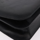 CELINE Horse Carriage Shoulder Bag Leather Black Gold Auth 185494-15