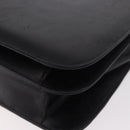 CELINE Horse Carriage Shoulder Bag Leather Black Gold Auth 185494-16