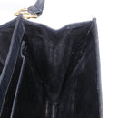 CELINE Horse Carriage Shoulder Bag Leather Black Gold Auth 185494-20
