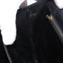 CELINE Horse Carriage Shoulder Bag Leather Black Gold Auth 185494-22