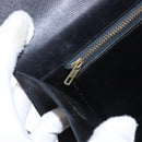 CELINE Horse Carriage Shoulder Bag Leather Black Gold Auth 185494-24