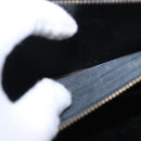 CELINE Horse Carriage Shoulder Bag Leather Black Gold Auth 185494-12