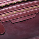 CELINE Luggage Micro Shopper Handtas Leer Bordeaux Goud Origineel 185495A-19