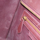 CELINE Luggage Micro Shopper Handtas Leer Bordeaux Goud Origineel 185495A-22