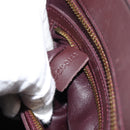 CELINE Luggage Micro Shopper Handtas Leer Bordeaux Goud Origineel 185495A-12