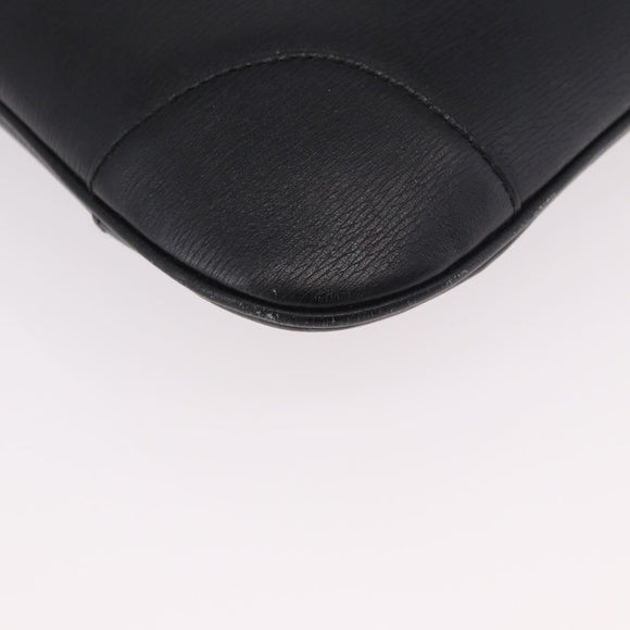 GUCCI Bamboo Shoulder Bag Leather Black Gold 001 4096 Auth 185498