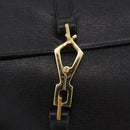 GUCCI Bamboo Shoulder Bag Leather Black Gold 001 4096 Auth 185498-14