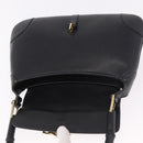 GUCCI Bamboo Shoulder Bag Leather Black Gold 001 4096 Auth 185498-15