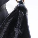 GUCCI Bamboo Shoulder Bag Leather Black Gold 001 4096 Auth 185498-18