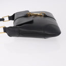 GUCCI Bamboo Shoulder Bag Leather Black Gold 001 4096 Auth 185498-5