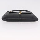 GUCCI Bamboo Shoulder Bag Leather Black Gold 001 4096 Auth 185498-9