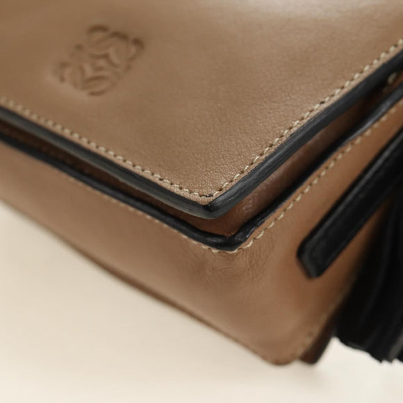 LOEWE Pouch Shoulder Bag Leather Brown Auth 185499V
