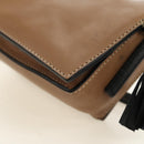 LOEWE Pouch Shoulder Bag Leather Brown Auth 185499V-16