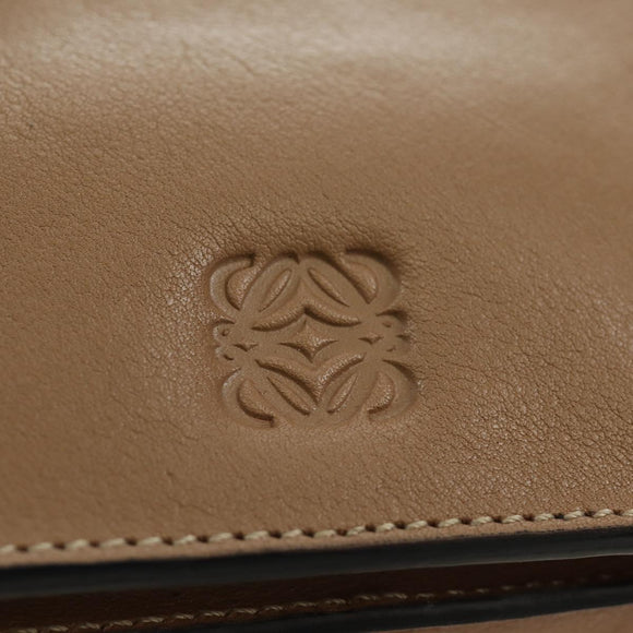 LOEWE Pouch Shoulder Bag Leather Brown Auth 185499V