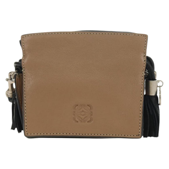 LOEWE Pouch Shoulder Bag Leather Brown Auth 185499V