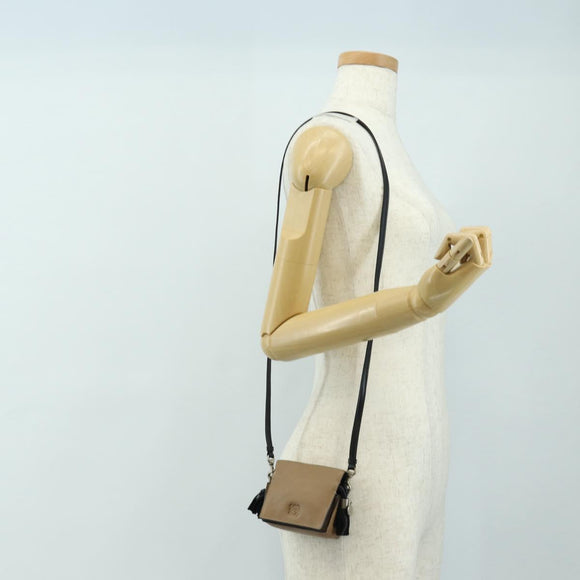 LOEWE Pouch Shoulder Bag Leather Brown Auth 185499V
