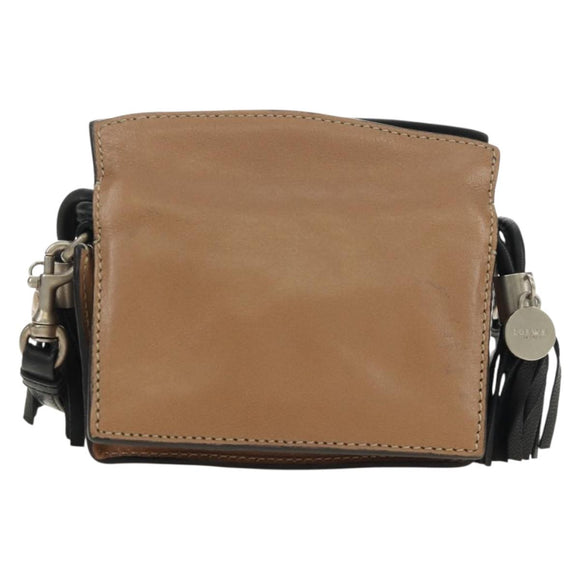 LOEWE Pouch Shoulder Bag Leather Brown Auth 185499V