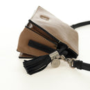 LOEWE Pouch Shoulder Bag Leather Brown Auth 185499V-4