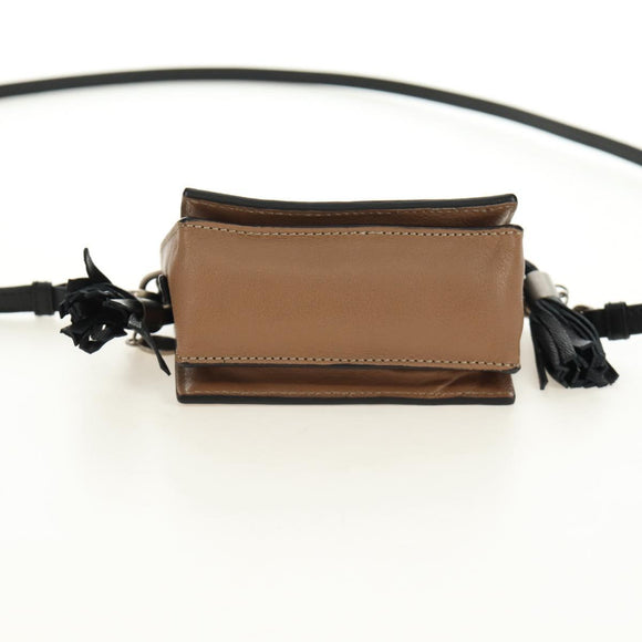 LOEWE Pouch Shoulder Bag Leather Brown Auth 185499V