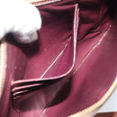 LOEWE Gate Double Zip Shoulder Bag Leather Brown Gold Auth 185500-12