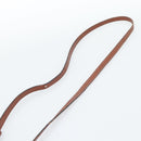 LOEWE Gate Double Zip Shoulder Bag Leather Brown Gold Auth 185500-8