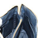 PRADA Hand Bag Saffiano leather Navy Gold Auth 185501V-24