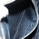PRADA Hand Bag Saffiano leather Navy Gold Auth 185501V-29