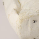 CHANEL Paris Biarritz GM Hand Bag Canvas White Silver CC Auth 185503-13