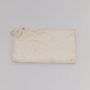 CHANEL Paris Biarritz GM Hand Bag Canvas White Silver CC Auth 185503-23