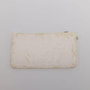CHANEL Paris Biarritz GM Hand Bag Canvas White Silver CC Auth 185503-24