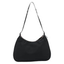 PRADA Hand Pouch Hand Bag Nylon Black Silver Auth 185505V-3
