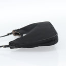 PRADA Hand Pouch Hand Bag Nylon Black Silver Auth 185505V-4