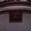 FENDI Zucca Canvas Mamma Baguette Shoulder Bag Black Brown Auth 185507SAV-18
