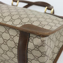 GUCCI GG Supreme Web Sherry Line Hand Bag PVC Beige Gold Auth 185508-15