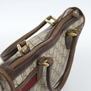 GUCCI GG Supreme Web Sherry Line Hand Bag PVC Beige Gold Auth 185508-6