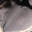 FENDI Zucchino Canvas Mamma Baguette Shoulder Bag Beige Gold Auth 185509-20