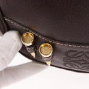 LOEWE Shoulder Bag Leather Brown Gold Auth 185510A-9