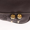 LOEWE Shoulder Bag Leather Brown Gold Auth 185510A-20